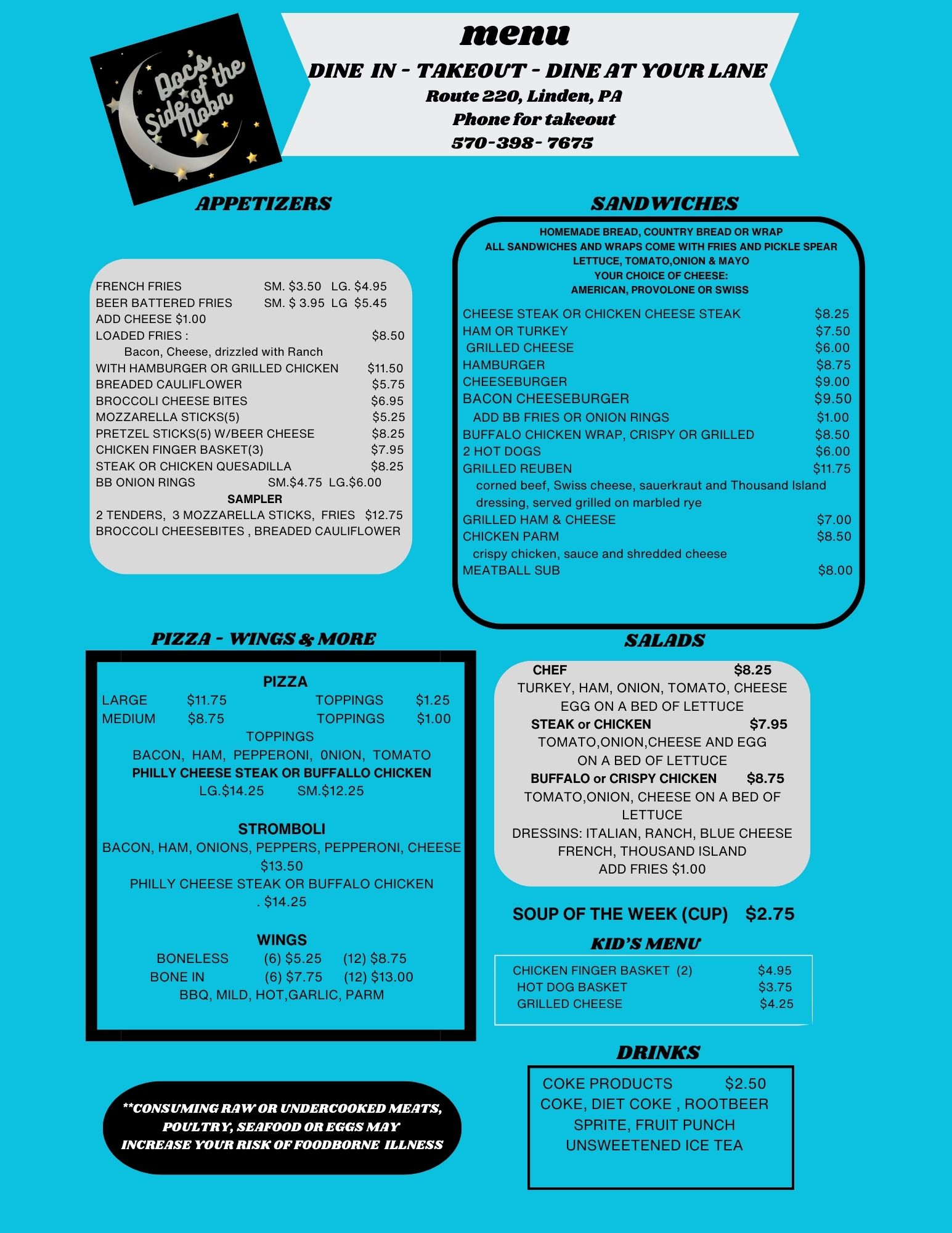 Docs side of the moon menu